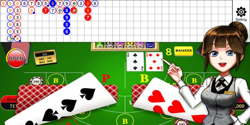 Chiến thuật chơi Baccarat Banca30 theo cầu bệt